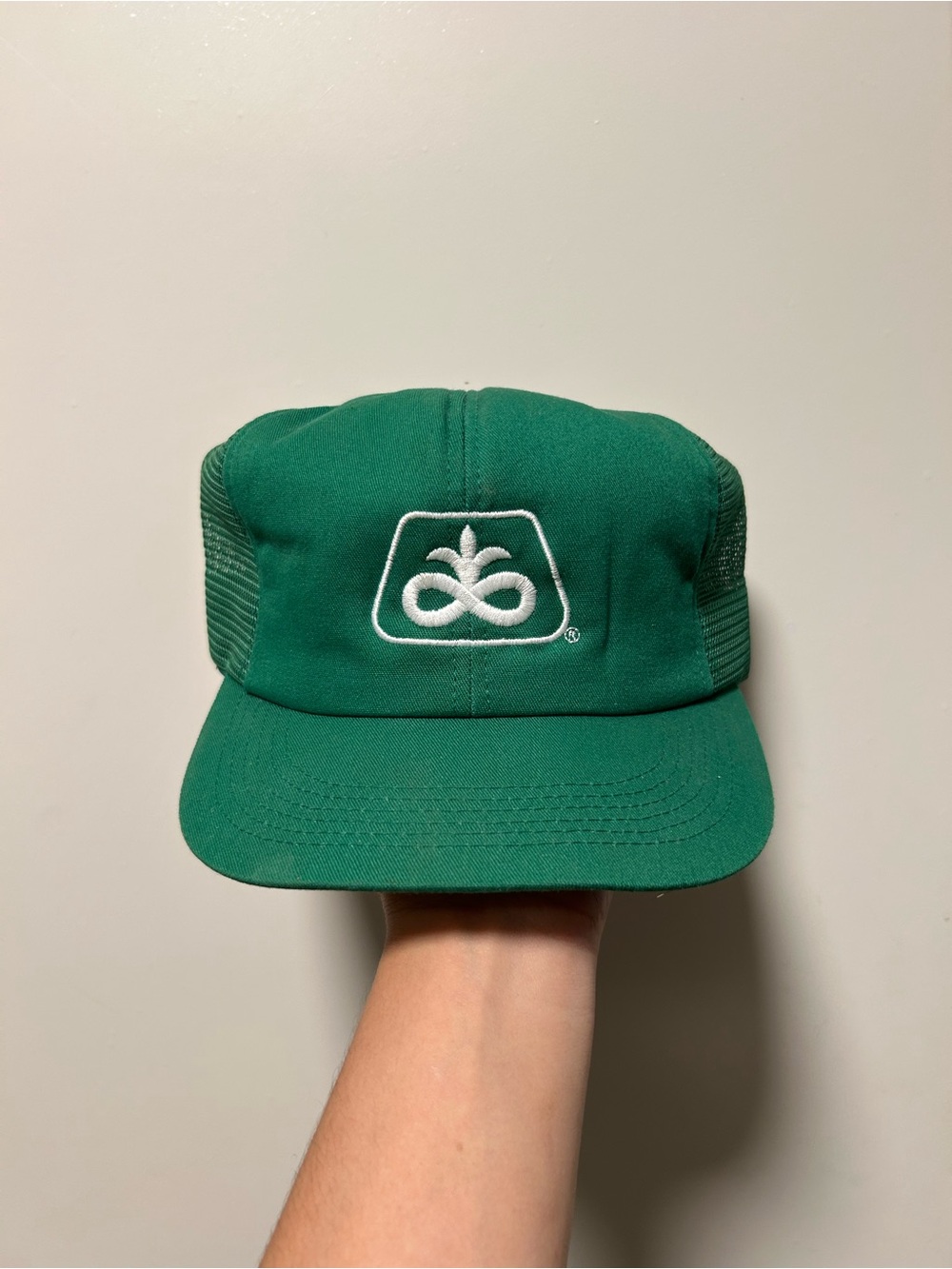 Vintage 80s Asgrow Seed Company Kelly Green Trucker Hat